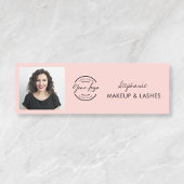Blush Pink Script Logo Photo Lashes Naamplaatje