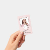 Blush Pink Script Logo Photo Makeup Badge (Handheld)