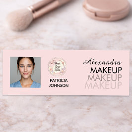 Blush Pink Script Logo Photo Makeup Naambadge