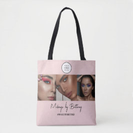Blush Pink Script Logo Photo Makeup Studio  Tote Bag