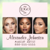 Blush Pink Script Logo Photo Makeup Studio Window Raamsticker (Vel 3)