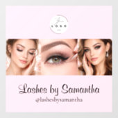 Blush Pink Script Logo Photo Makeup Studio Window Raamsticker (Vel)