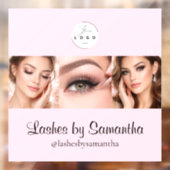 Blush Pink Script Logo Photo Makeup Studio Window Raamsticker (Vel 2)