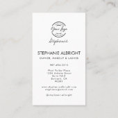 Blush Pink Script Logo QR Code Photo Lashes Studio Visitekaartje (Achterkant)