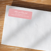 Blush Pink Script Names Wedding Address Label