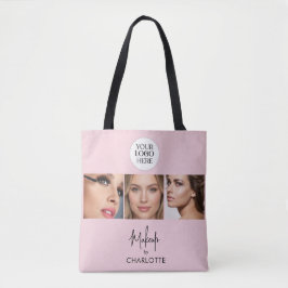 Blush Pink Script Photo Makeup Studio Tote Bag