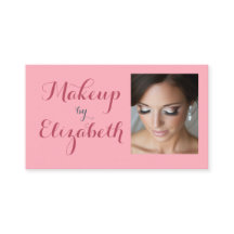 Blush Pink Script Photo Makeup