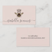 Blush Pink Script Signature Calling Card Visitekaartje (Voorkant / Achterkant)