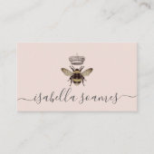 Blush Pink Script Signature Calling Card Visitekaartje (Voorkant)