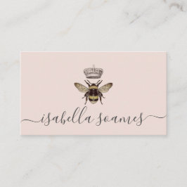 Blush Pink Script Signature Calling Card Visitekaartje