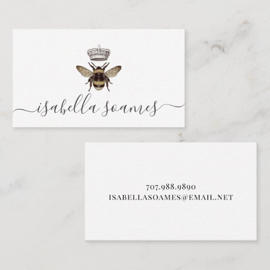 Blush Pink Script Signature Calling Card Visitekaartje (Voorkant / Achterkant)