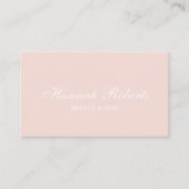 Blush Pink Script Social QR Code Photo Hair Makeup Visitekaartje (Voorkant)