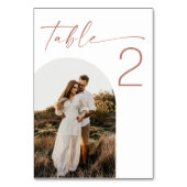 Blush Pink Script Wedding | Minimalistische boogfo Kaart (Voorkant)