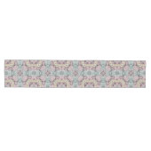 Blush Pink Seafoam Blauw Groen Zwart Tribal Art Medium Tafelloper (Horizontaal)