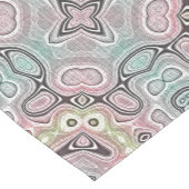 Blush Pink Seafoam Blauw Groen Zwart Tribal Art Medium Tafelloper (Hoek)