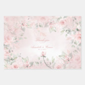 Blush Pink Secret Garden Rozen Weddenschap Bedankt Inpakpapier Vel (Voorkant)