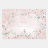 Blush Pink Secret Garden Rozen Weddenschap Bedankt Inpakpapier Vel (Voorkant 3)