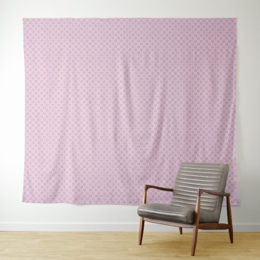 Blush Pink Shabby Chic Patroon Tapestry Wandkleed (In Situ (horizontaal))