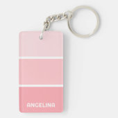 Blush Pink Shades Paint Chip Strip - Moderne naam Sleutelhanger (achterkant)