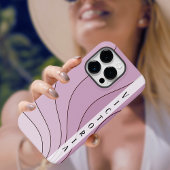 Blush Pink Shades Retro Waves Persoonlijke Naam Case-Mate iPhone Case