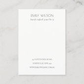 Blush Pink Shiny Glitter Logo Oorbel Display Visitekaartje (Achterkant)