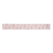 Blush Pink & Silver Ballerina Pattern Satijnen Lint (Voorkant)