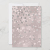 Blush Pink & Silver Confetti Sweet 16 Verjaardag Kaart (Achterkant)