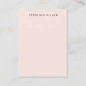 Blush Pink Silver Display Kaart Visitekaartje (Voorkant)
