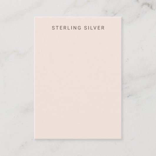 Blush Pink Silver Display Kaart Visitekaartje (Voorkant)