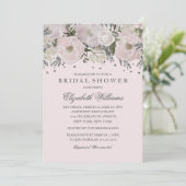  Blush Pink Silver Flower Vrijgezellenfeest Kaart (Staand voorkant)