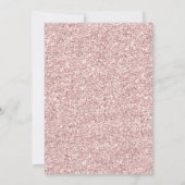 Blush pink silver glitter peony floral Wedding  Kaart (Achterkant)