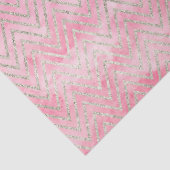 Blush Pink Silver Glitz Chevron Waterverf Tissuepapier (Detail)