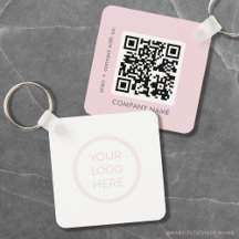 Blush Pink Simple Logo QR Code