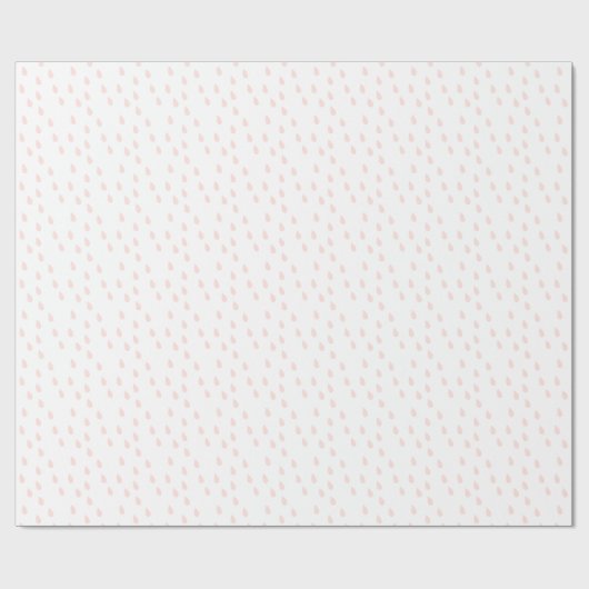 Blush Pink Simple Modern Raindrops Patroon Cadeaupapier (Vlak)