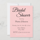 Blush Pink Simple Style Vrijgezellenfeest Kaart (Voorkant)