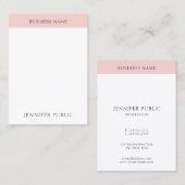 Blush Pink Simple Trendy Moderne Elegant Sjabloon Visitekaartje (Voorkant / Achterkant)