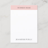 Blush Pink Simple Trendy Moderne Elegant Sjabloon Visitekaartje (Voorkant)