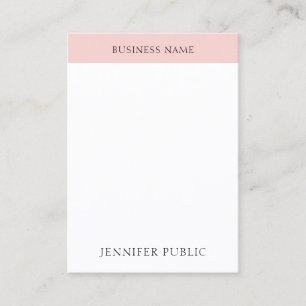 Blush Pink Simple Trendy Moderne Elegant Sjabloon Visitekaartje