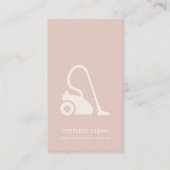 BLUSH PINK SIMPLE VACUUM CLEANER CLEANER SERVICE VISITEKAARTJE (Voorkant)