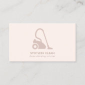 BLUSH PINK SIMPLE VACUUM CLEANER CLEANER SERVICE VISITEKAARTJE (Voorkant)