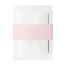 Blush Pink Simple Weddenschap Belly Band Uitnodigingen Wikkel