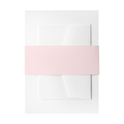 Blush Pink Simple Weddenschap Belly Band Uitnodigingen Wikkel (Voorkant Voorbeeld)