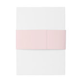 Blush Pink Simple Weddenschap Belly Band Uitnodigingen Wikkel (Achterkant Voorbeeld)