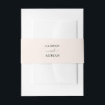 Blush Pink Simple Wedding Uitnodigingen Wikkel<br><div class="desc">Eenvoudige blush-weddenschap met een roze bruiloft. Voor meer geavanceerde aanpassing van dit ontwerp,  te klikken gelieve de "meer"verbinding aanpassen. Overeenkomende objecten zijn ook beschikbaar.</div>