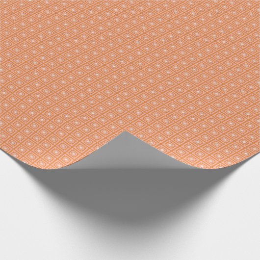 Blush Pink Sinaasappel 2 Flared Square Wrapping Pa Cadeaupapier (Hoek)