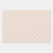 Blush Pink & Sinaasappel 2 Set van Floral Wrapping Inpakpapier Vel (Voorkant 2)