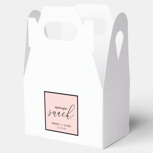 Blush Pink-snack aangepaste bruiloft voor midderna Bedankdoosjes (Geopend)
