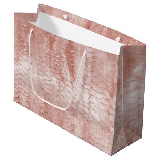 Blush Pink Snake Print Groot Cadeauzakje (Voorkant Gekanteld)