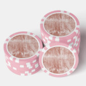 Blush Pink Snake Print Poker Chips (Opstapeling)