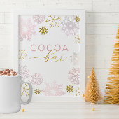 Blush Pink Snowflake Cocoa Bar Teken